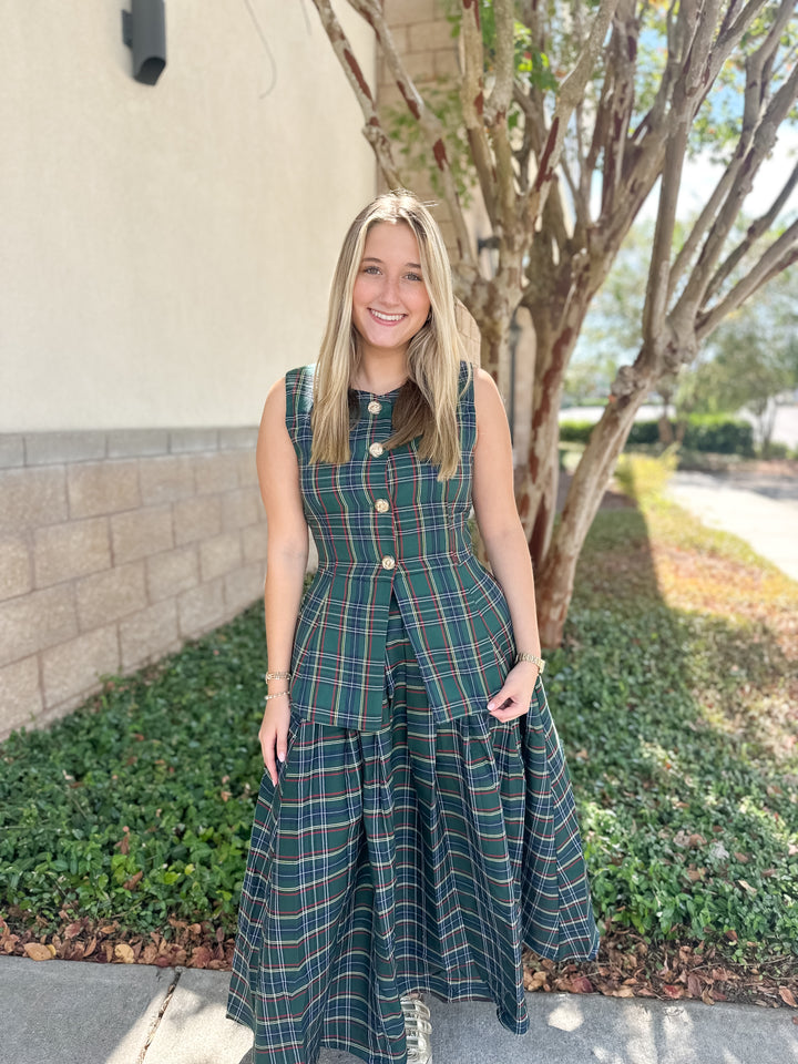 Katherine Plaid Skirt Set