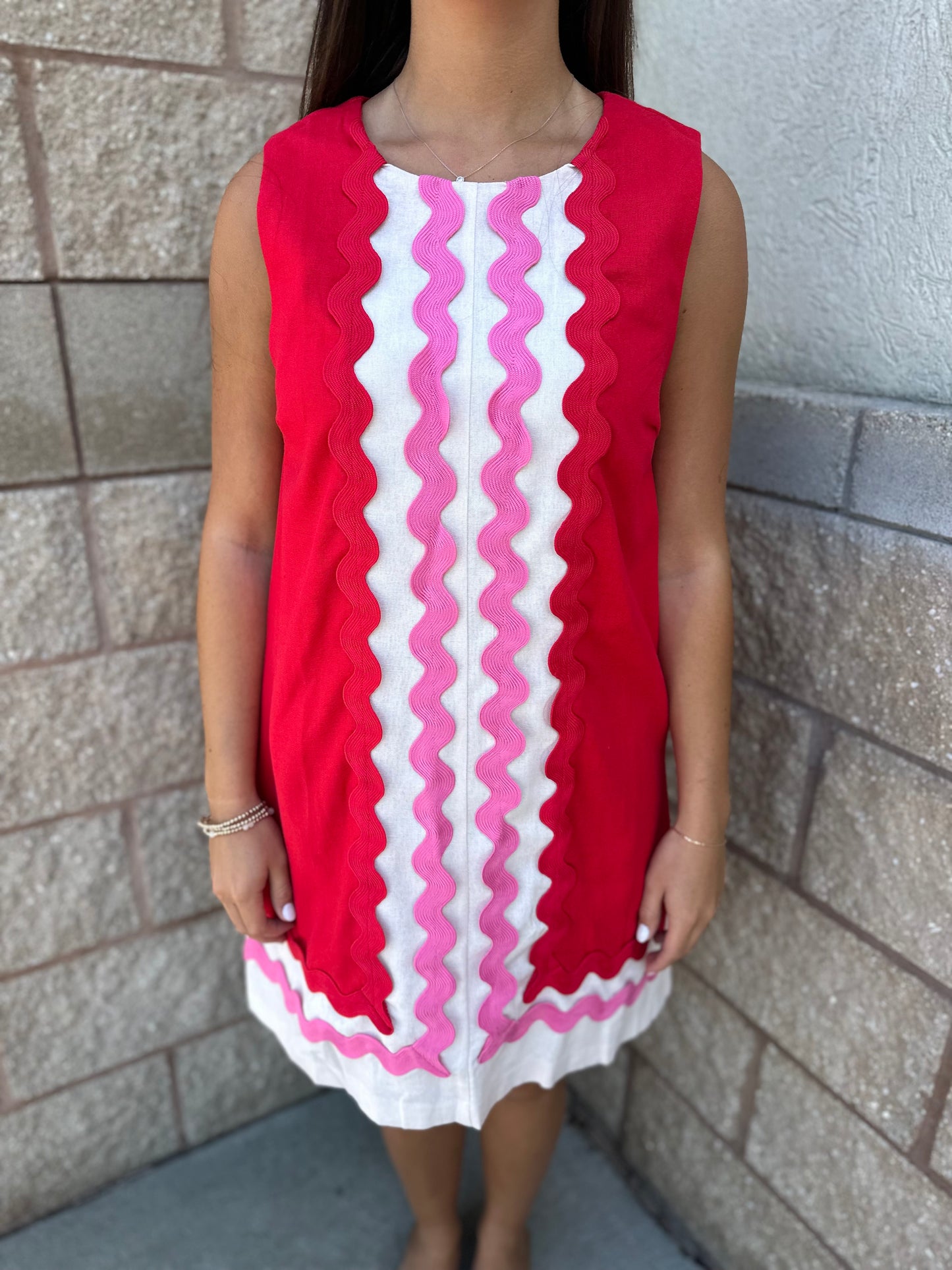 Sawyer Ric-Rac Trim Dress