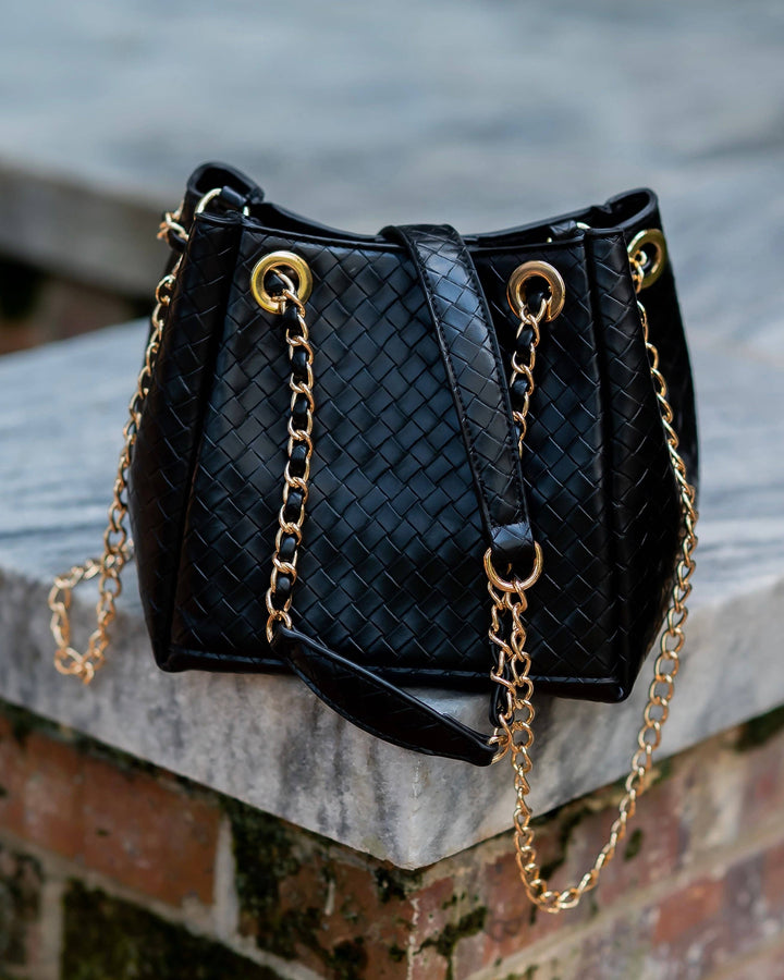 CH Lainey Mini Tote Woven Black