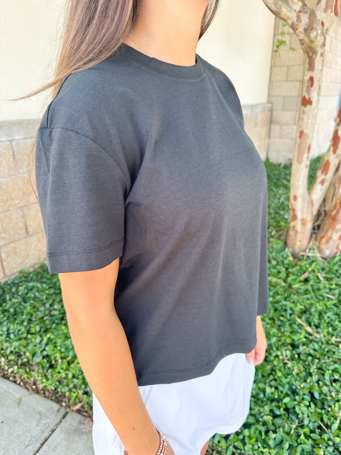 Free Fly Women’s Bamboo Current Boxy Tee - Black