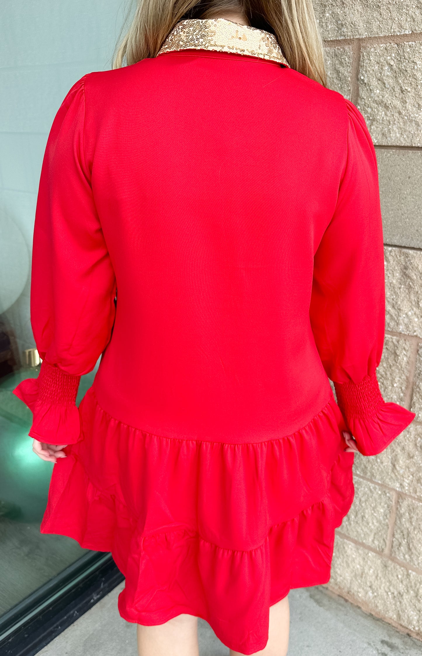 JM Christmas Tree Button Down Dress