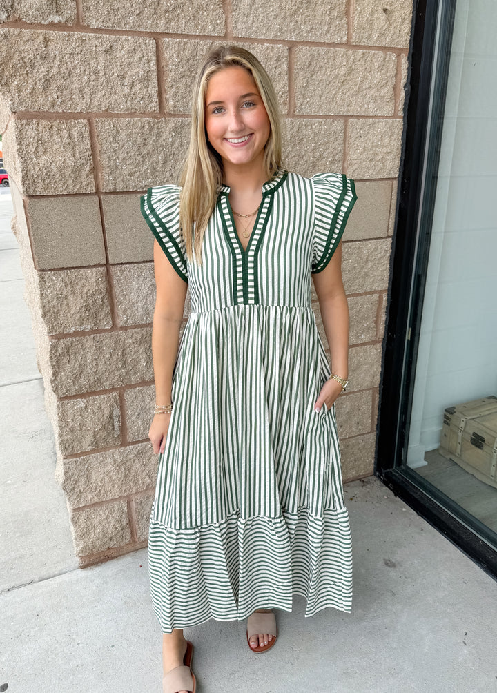 Maxine Striped Maxi Dress