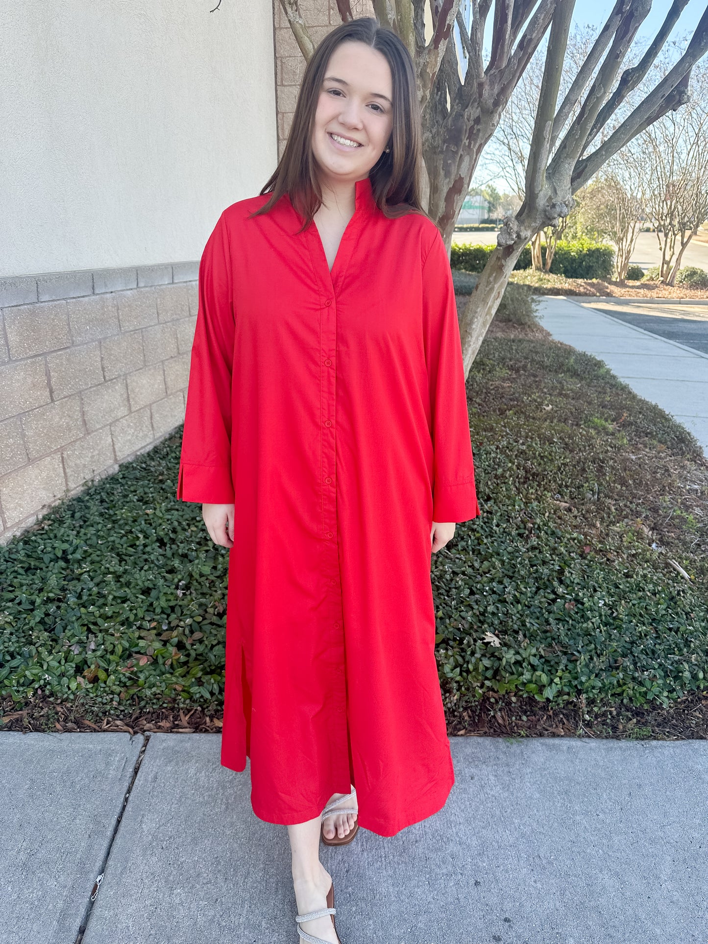 Savannah Basic Maxi Dress - Red