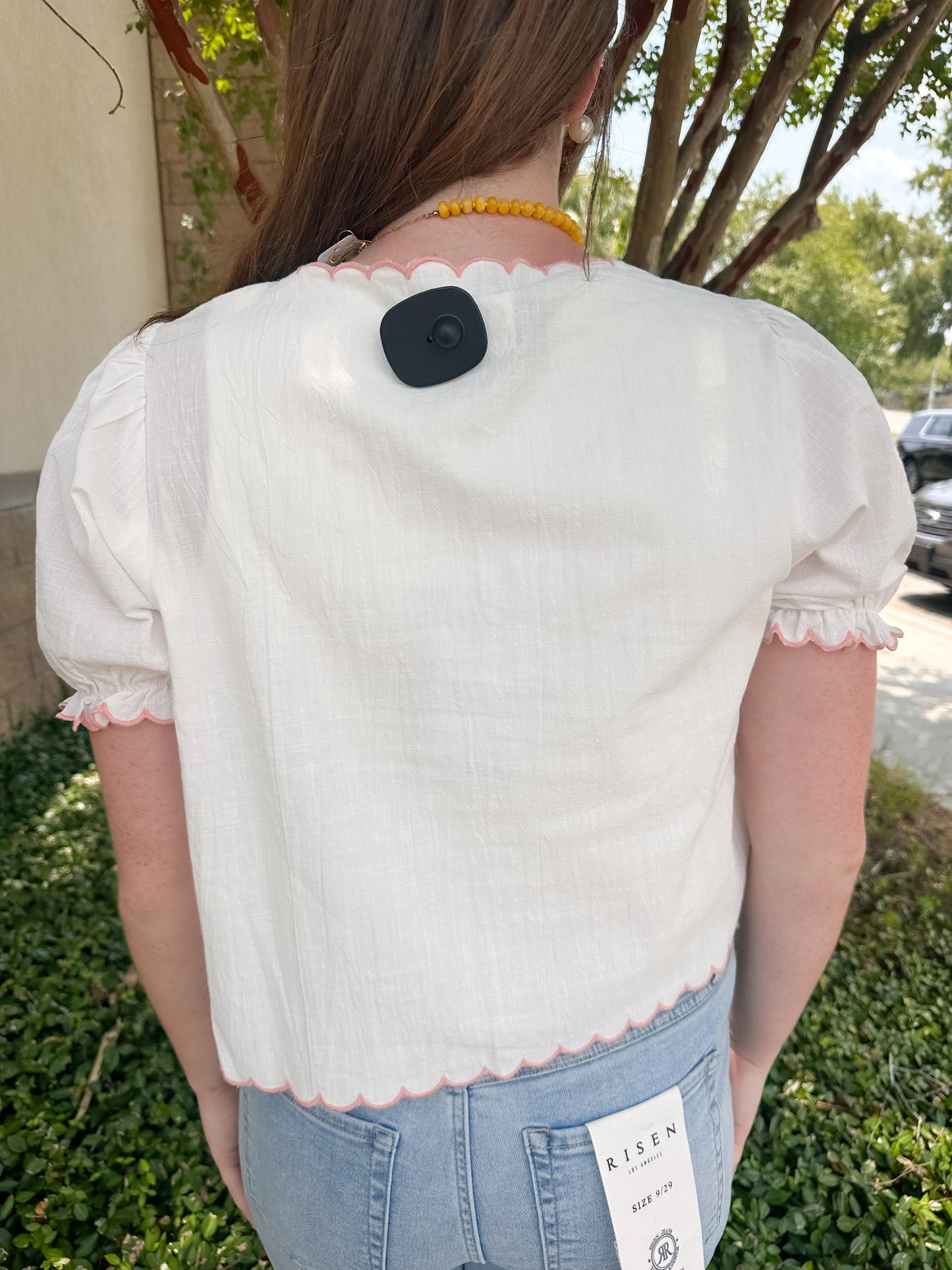 Nora Embroidered Tie Top