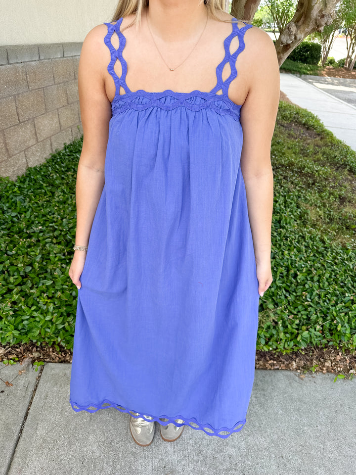 Leeda Midi Dress - Blue