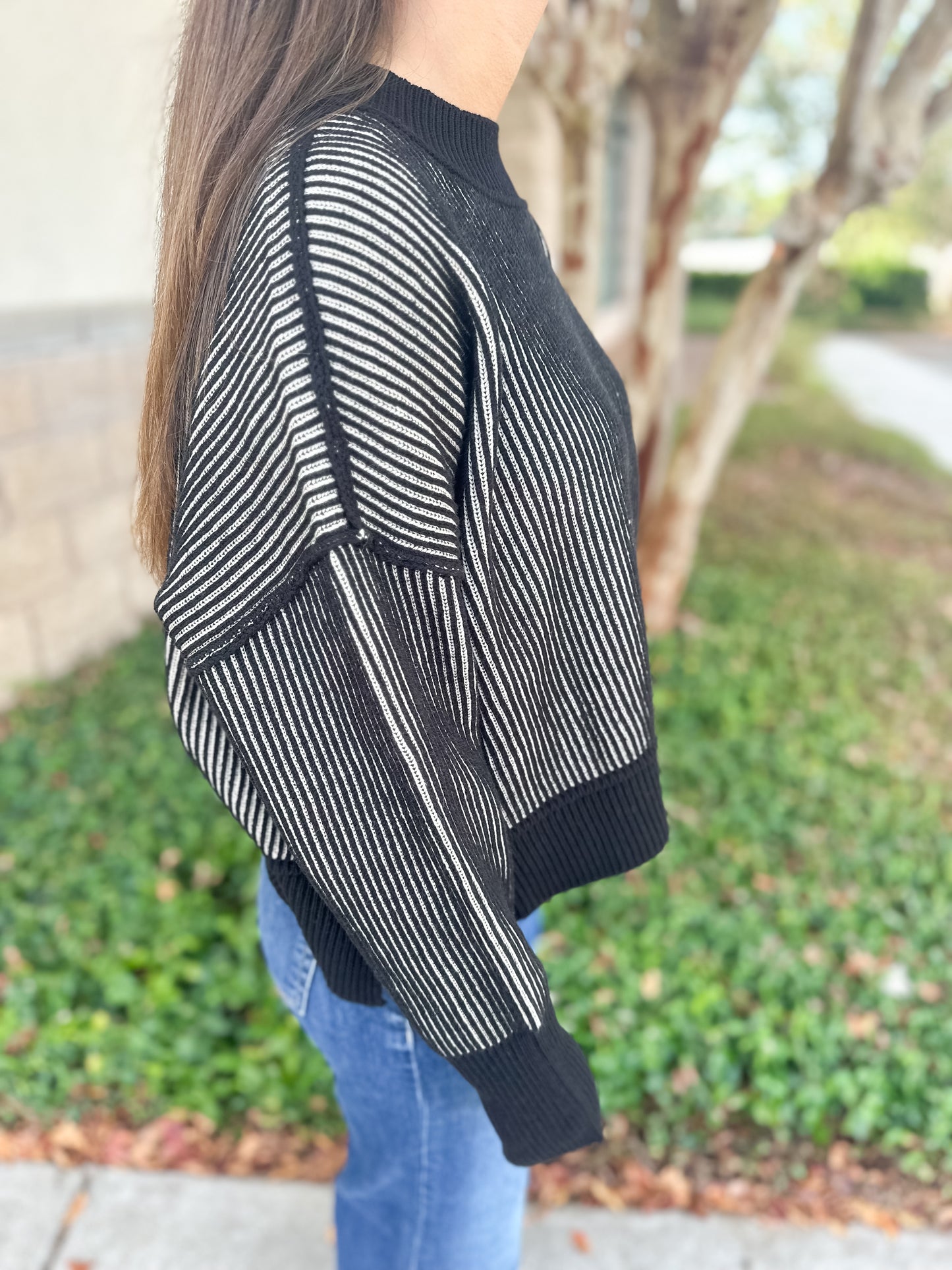 Courtney Ribbed Sweater - Black