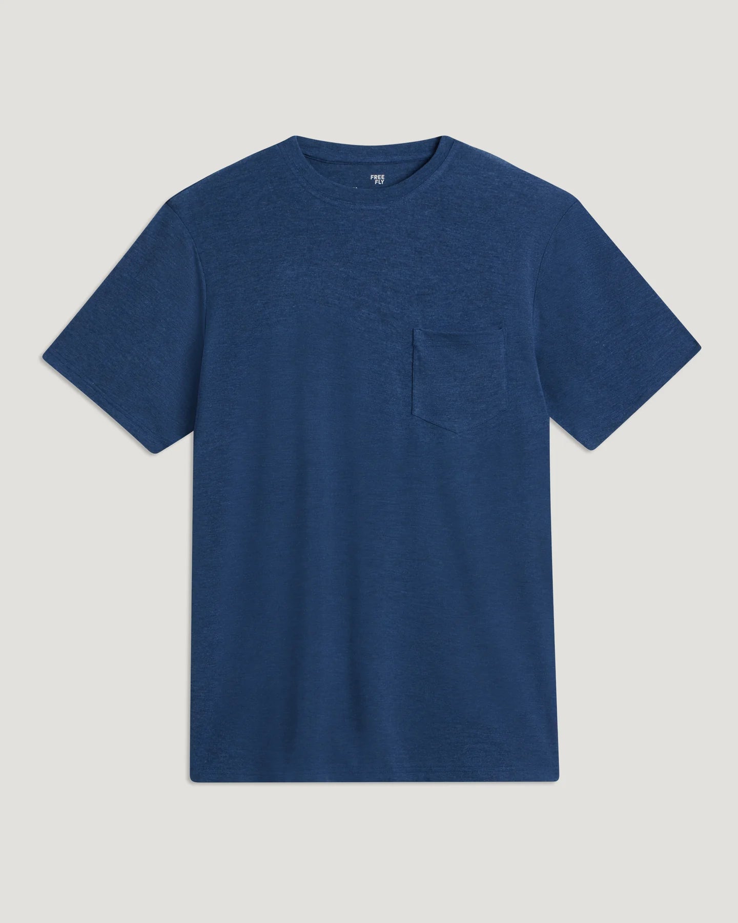 Free Fly Men’s Bamboo Flex Pocket Tee - Heather True Navy