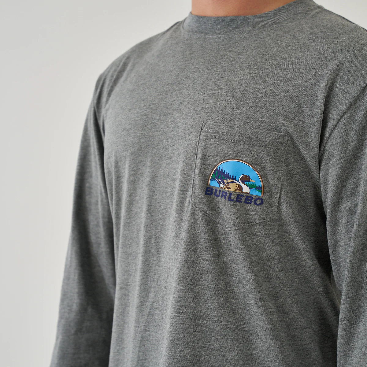 Burlebo Men’s Field Companion L/S T-Shirt - Heather Dark Grey