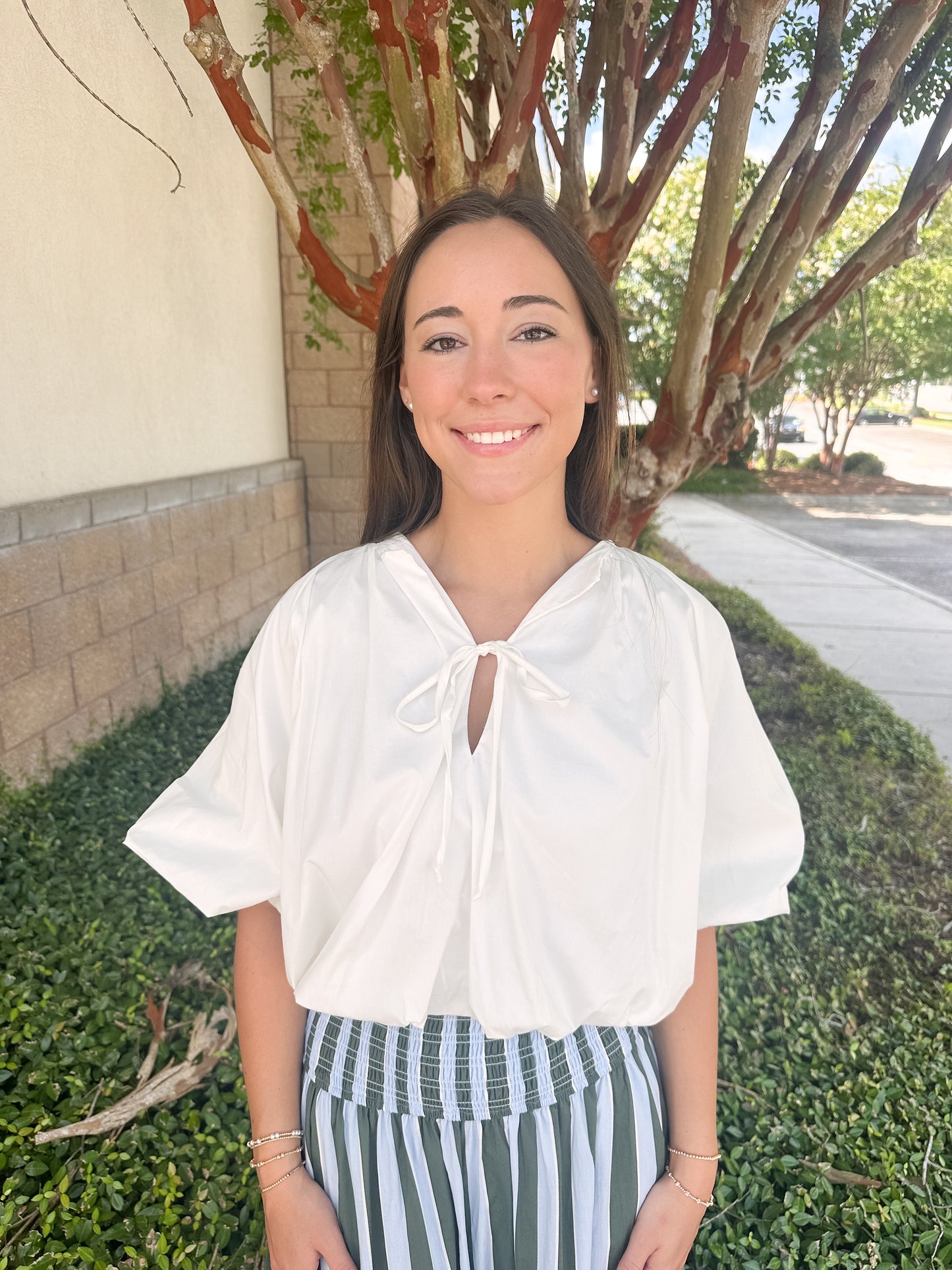 Joyce Poplin Bubble Top