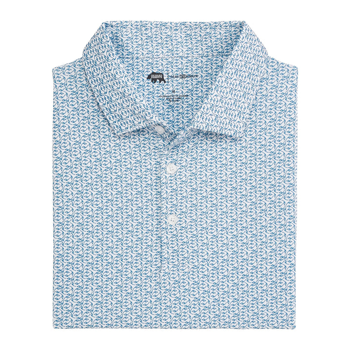 Onward Reserve Bevy Printed Performance Polo - Blue Horizon