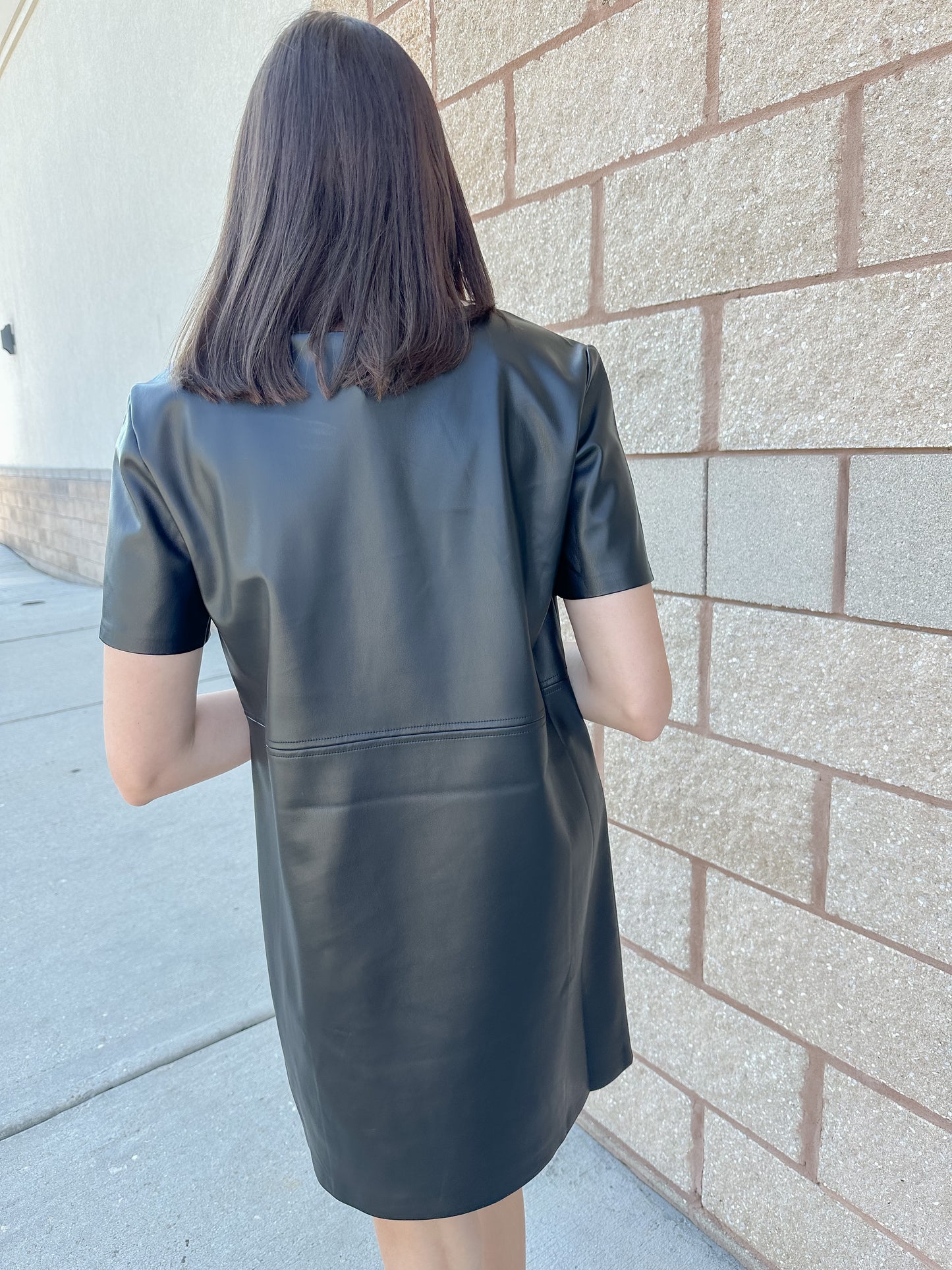 London Faux Leather Dress