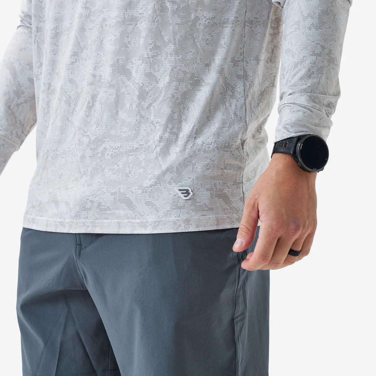 Burlebo Men’s S26 Performance Hoodie - Digi Camo - Ivory