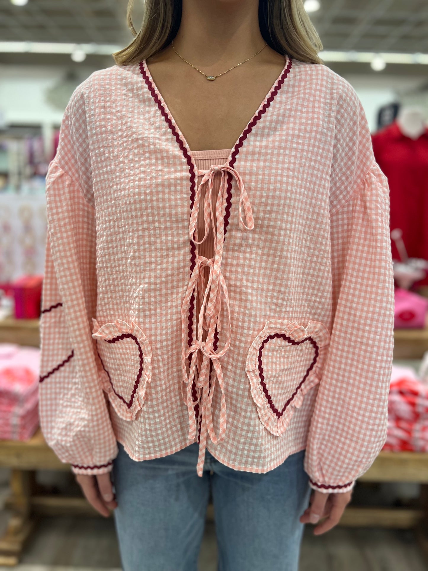 Julie Heart Long Sleeve Top