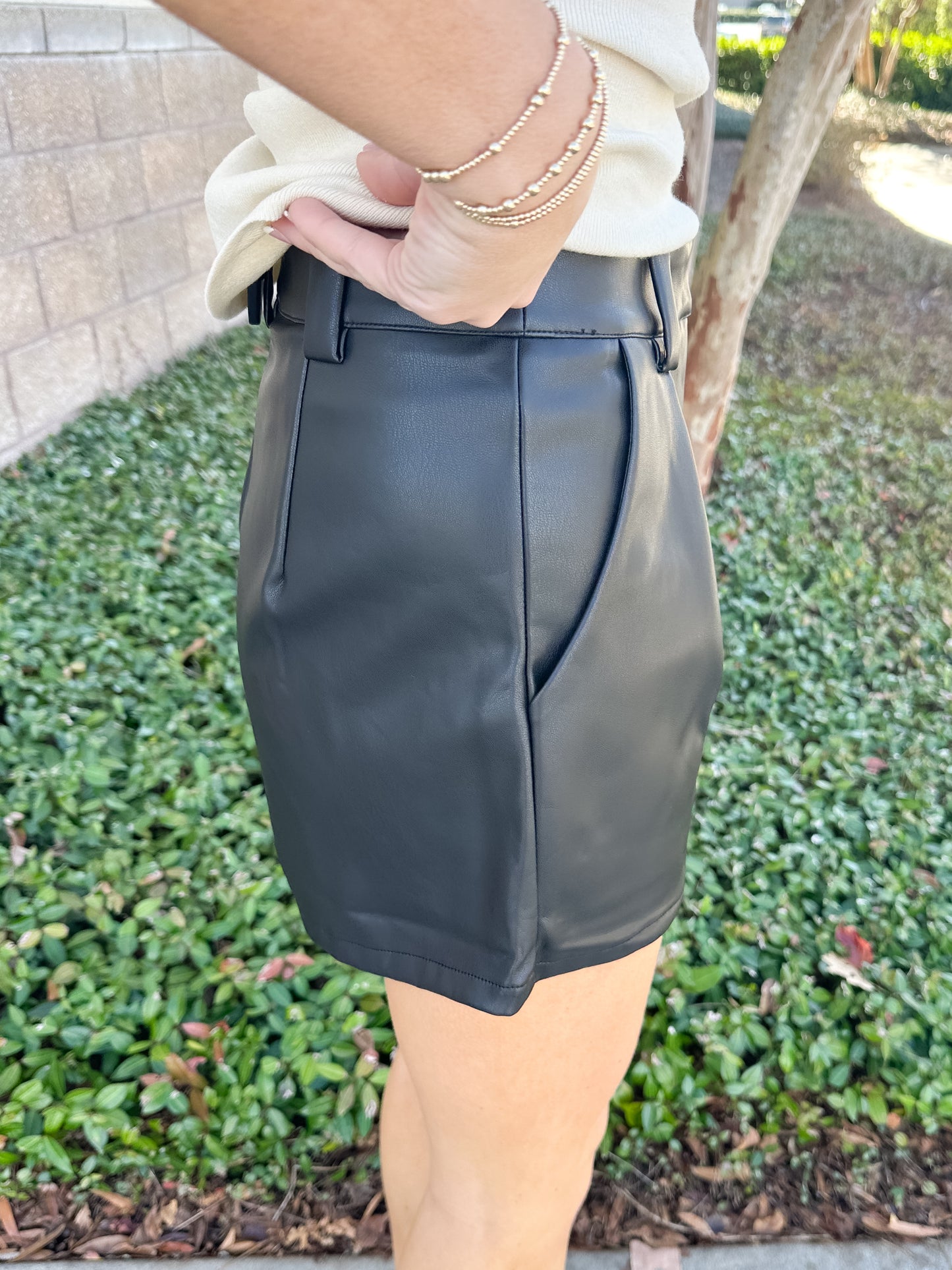 Luxe Faux Leather Shorts