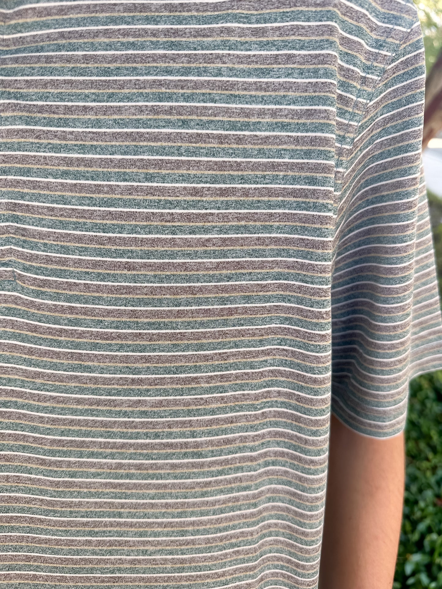 SSCO Men’s F26 Cahaba Heather Stripe Polo - Sequoia