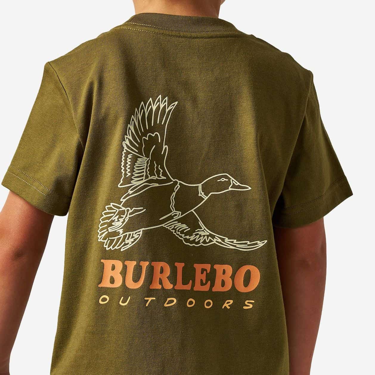 Burlebo Youth S/S T-Shirt - Duck Wild - Hunter Green