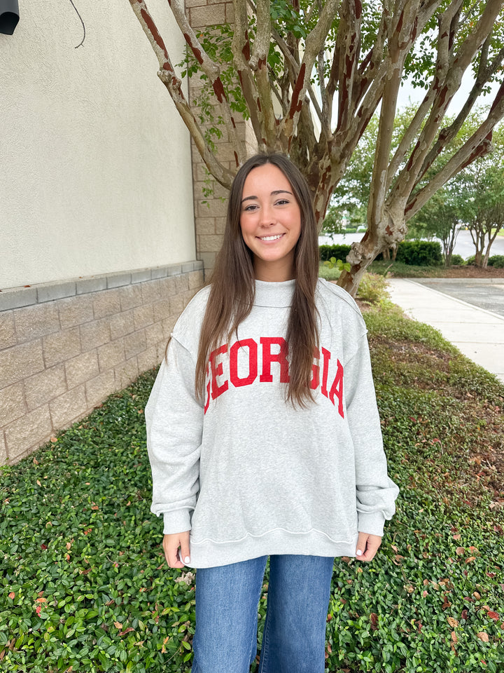 Georgia Reversible Mockneck Sweatshirt