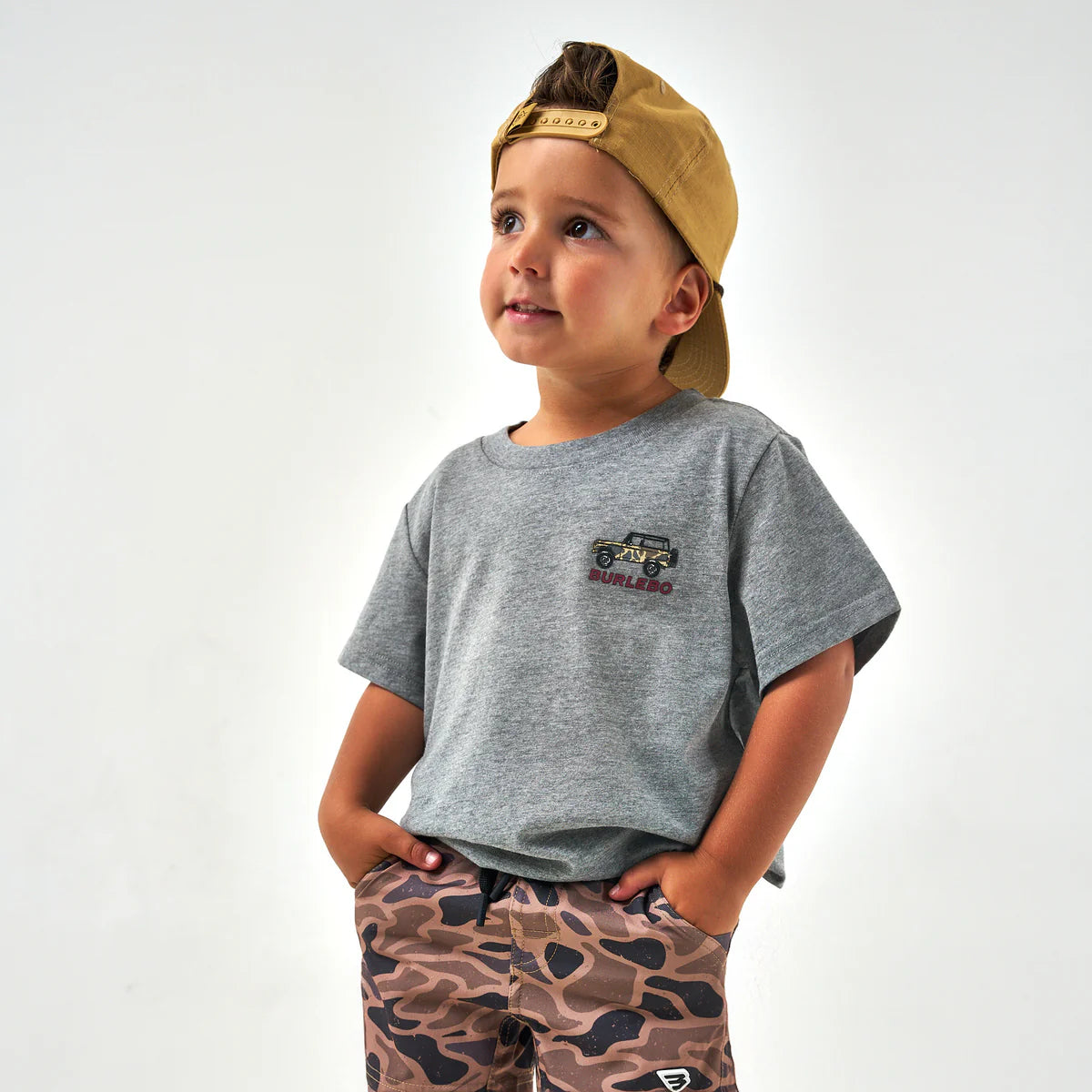 Burlebo Youth Off Road Bronco S/S T-Shirt - Dark Heather Grey