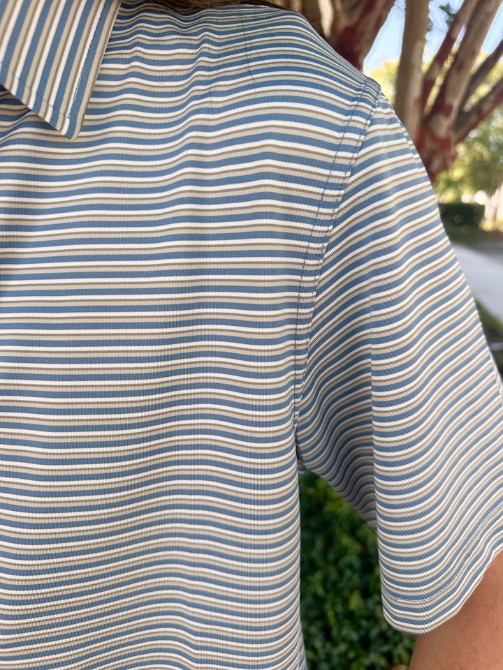SSCO Men’s F26 Crestline Stripe Polo - Charleston