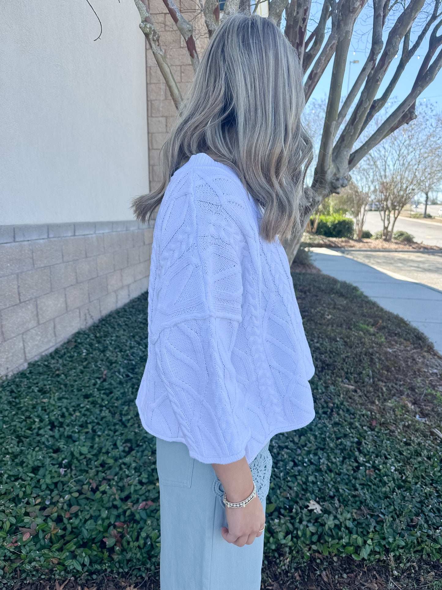 Karlen Sweater Top - Off White