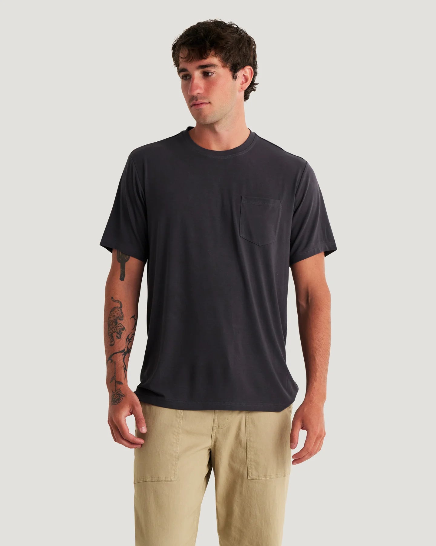 Free Fly Men’s Bamboo Flex Pocket Tee - Anthracite