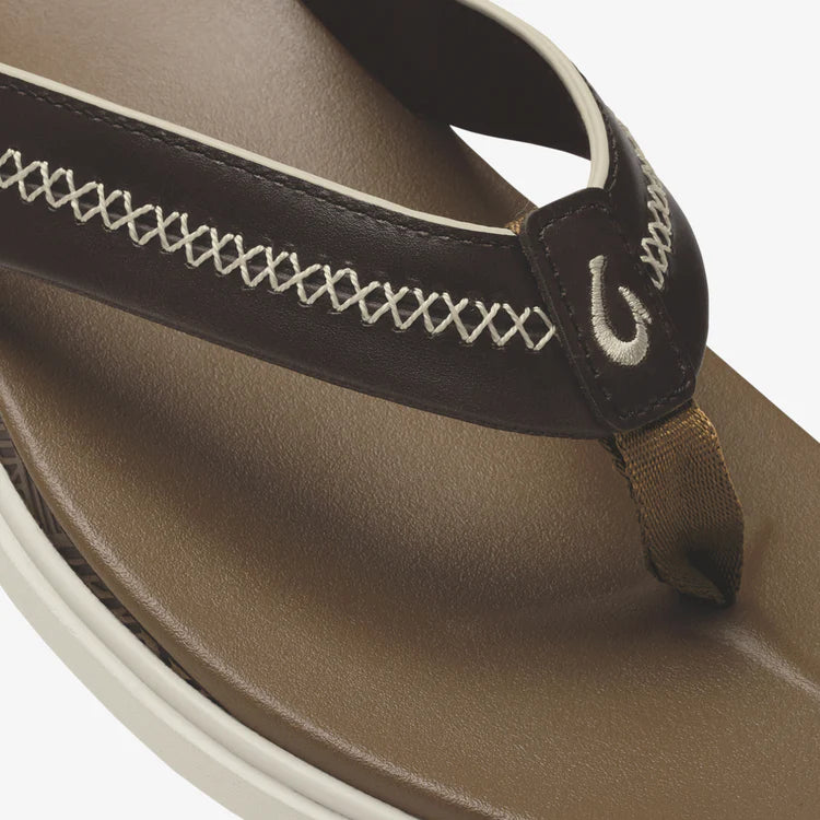 OluKai Men’s Shoreline Leather Sandal - Toffee|Toffee