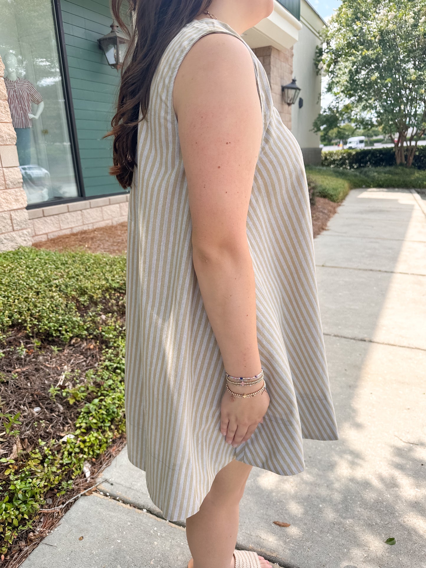 Vintage Stripe Mini Dress