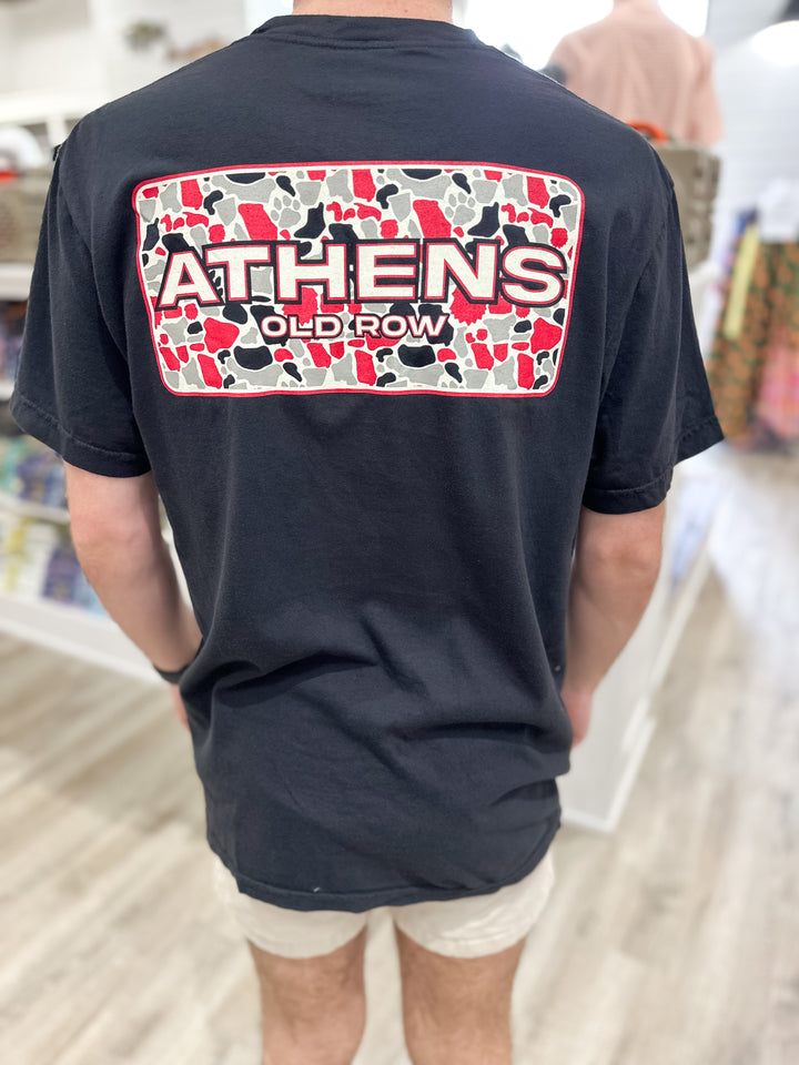 Old Row Athens Camo S/S Pocket T-Shirt - Black