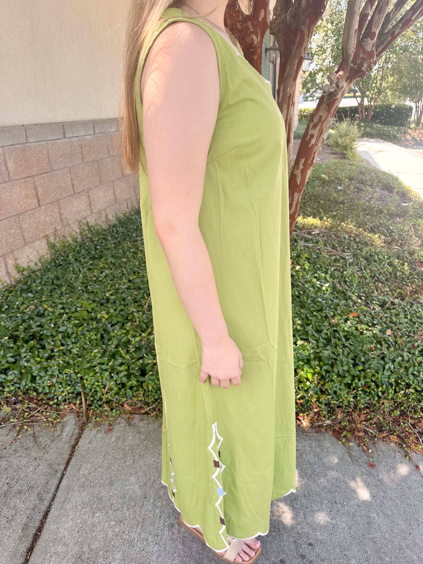 Edna Scallop Dress - Citrus
