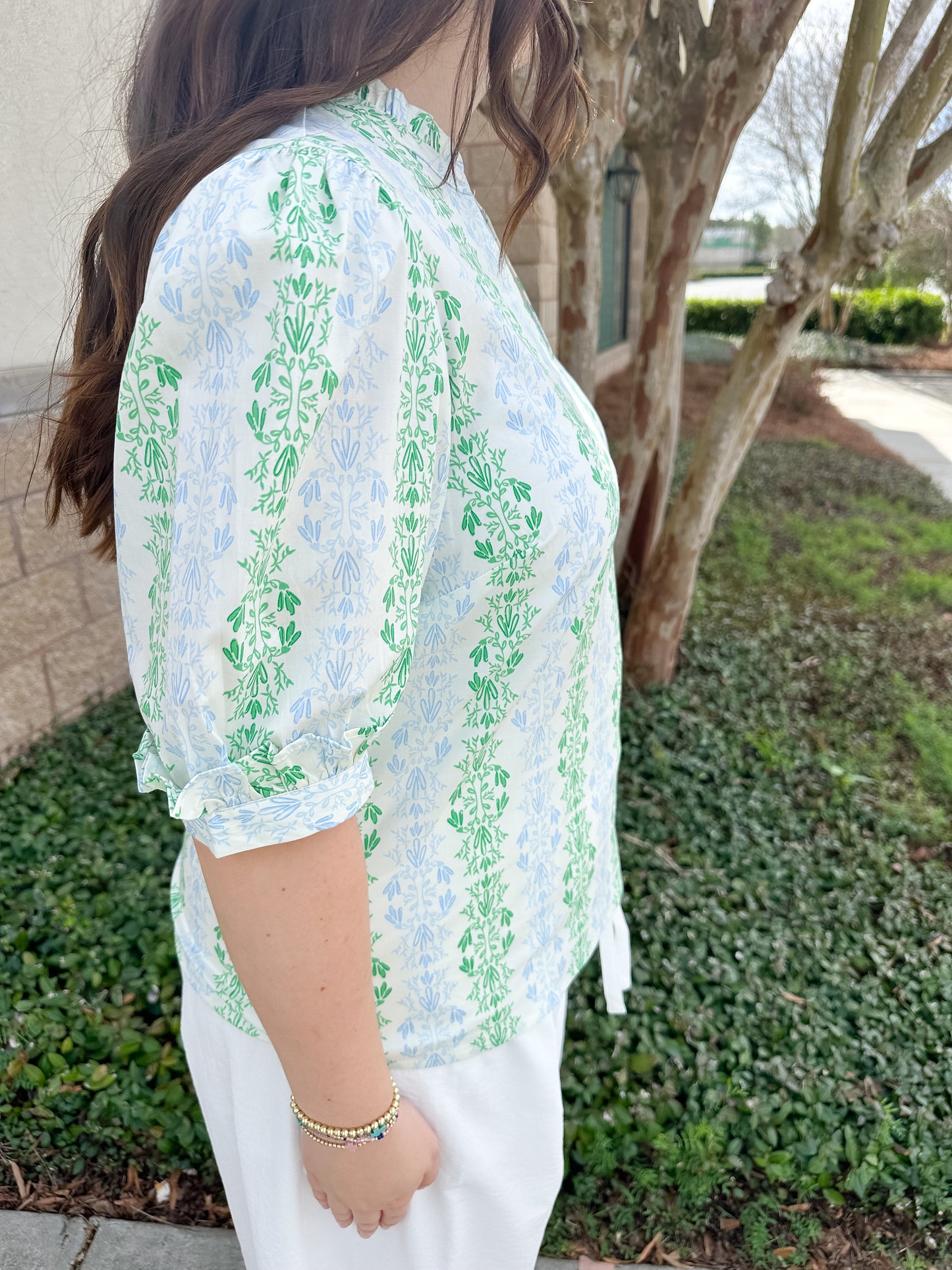 Colette Top - Heirloom Vine Green