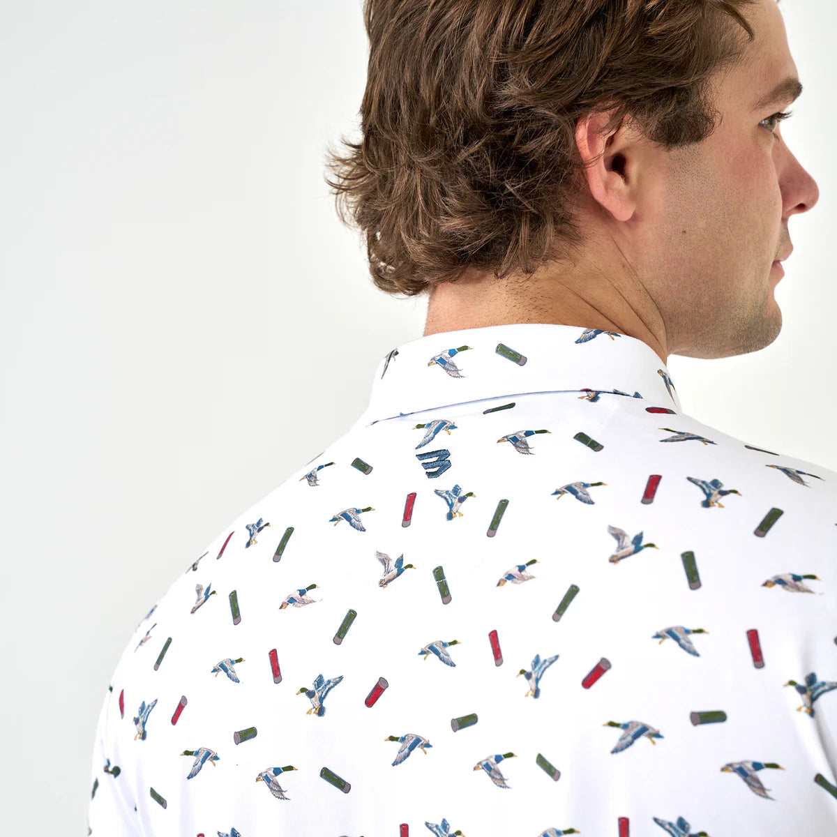 Burlebo Men’s Performance Polo - Ducks And Shells