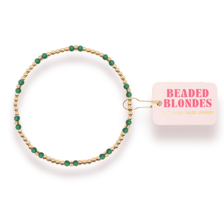 Beaded Blondes Kelly Green Hazel Bracelet