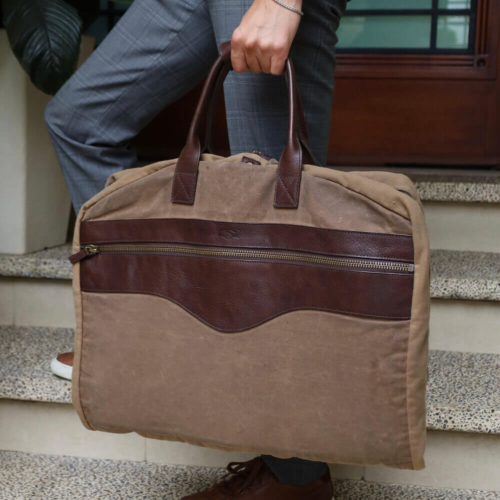 Mission Mercantile Campaign Waxed Canvas Garment Bag