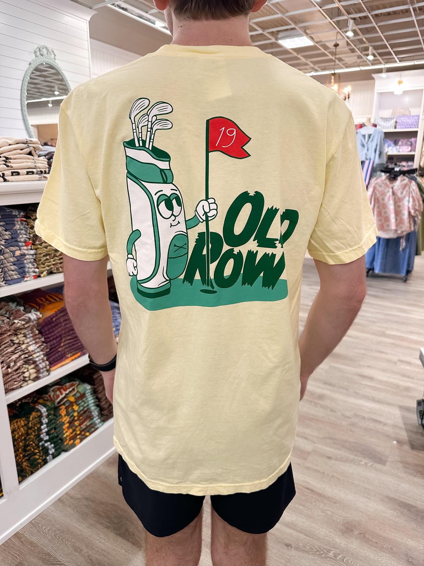 Old Row The 19th Hole Golf Bag S/S Pocket T-Shirt - Banana