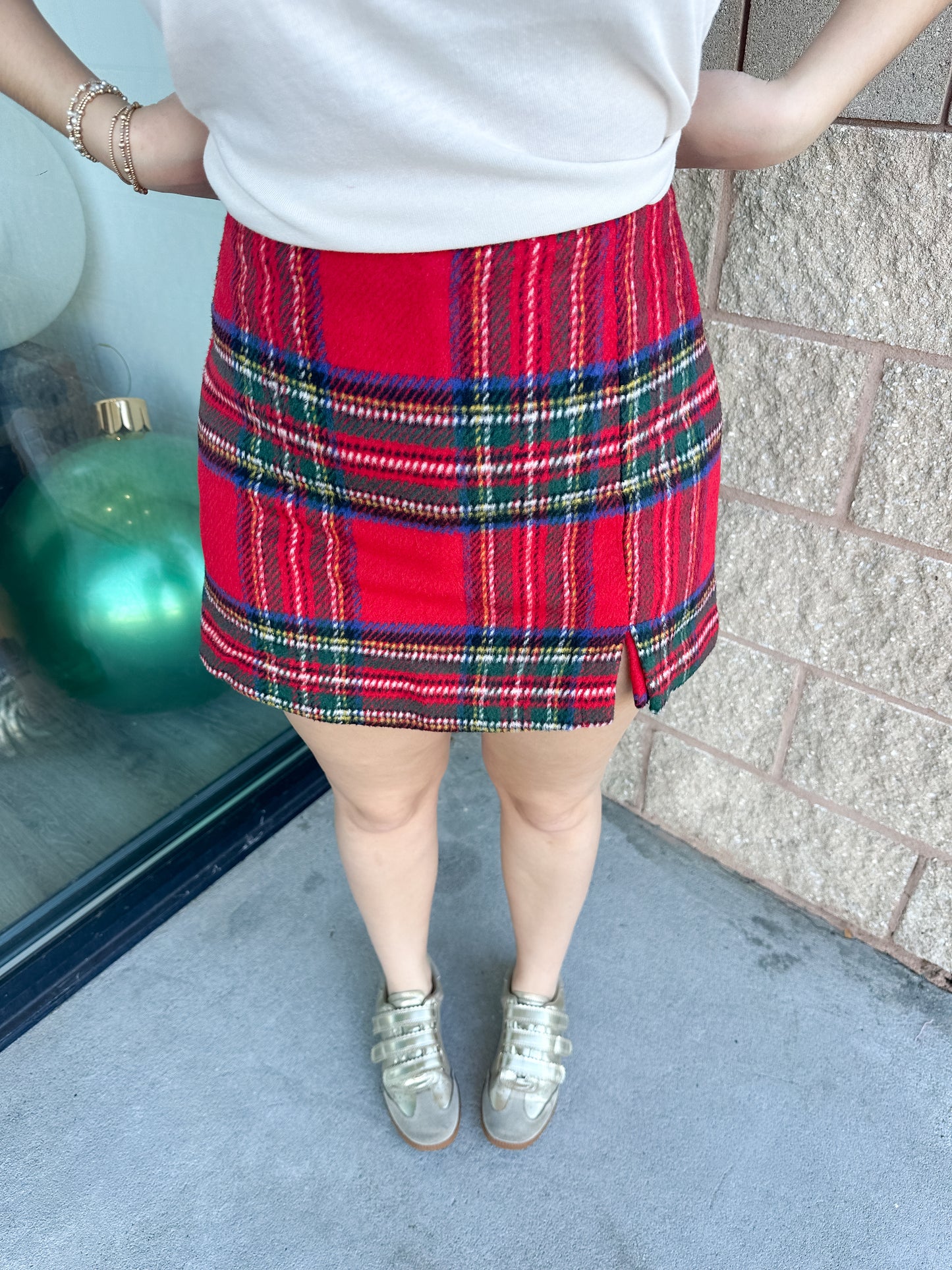 December Plaid Skort