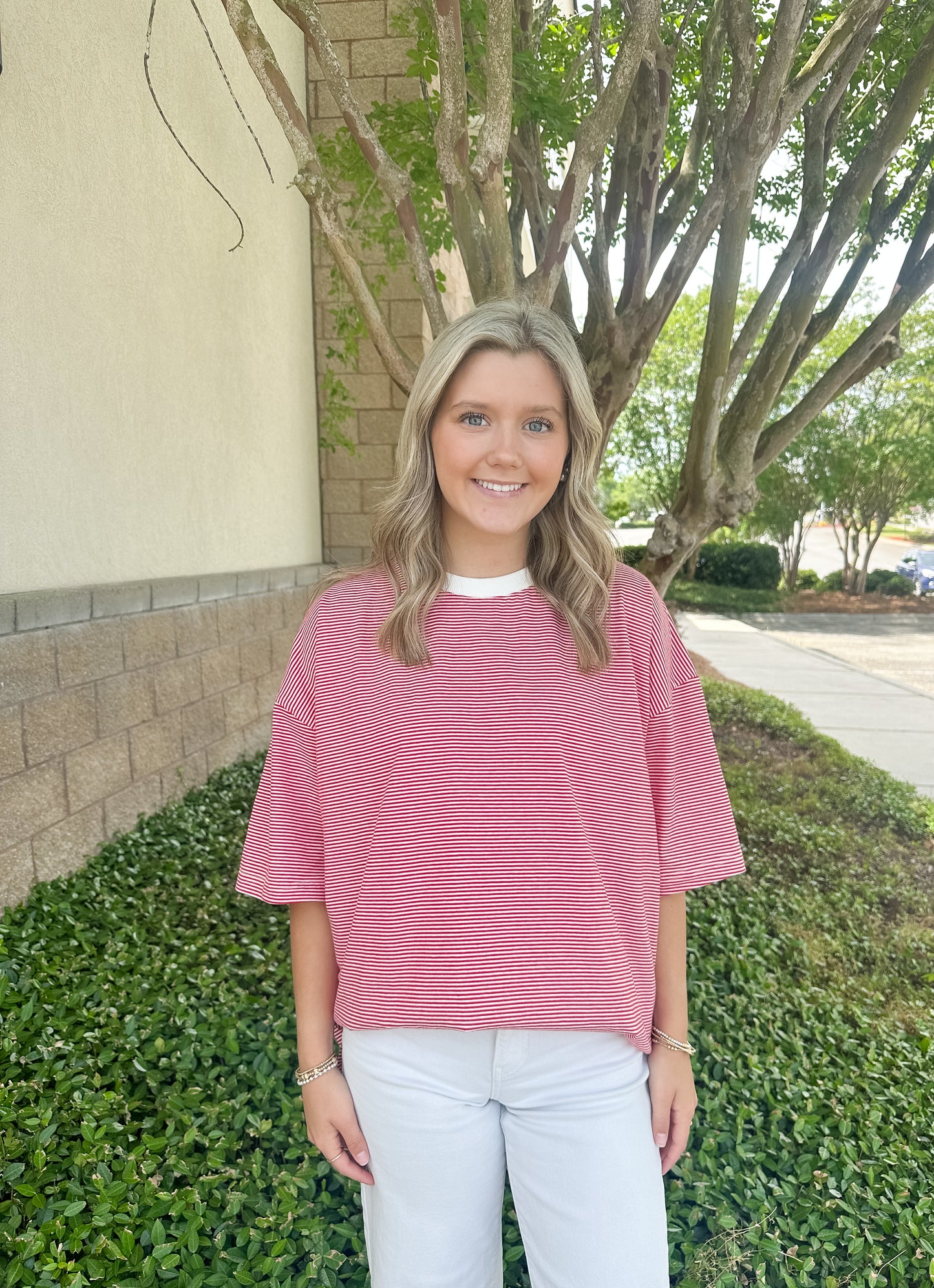 Starling Striped Top - Red