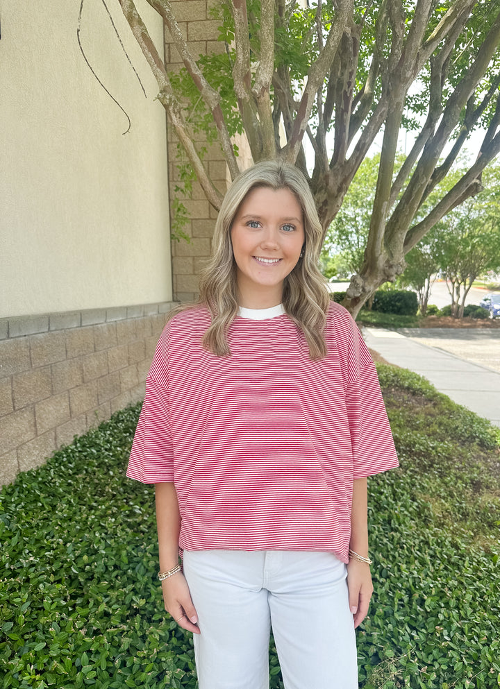 Starling Striped Top - Red