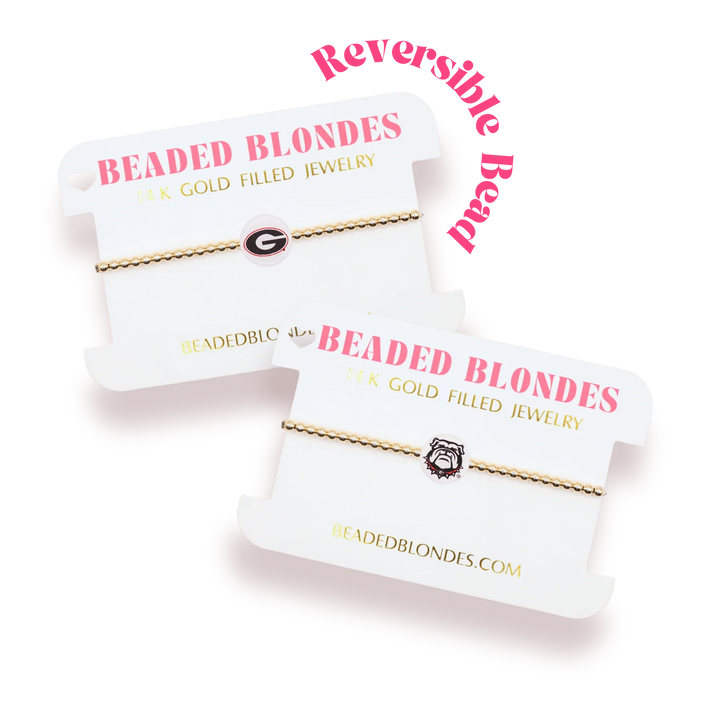 Beaded Blondes Georgia Reversible Logo Bracelet Sprinkle Stack