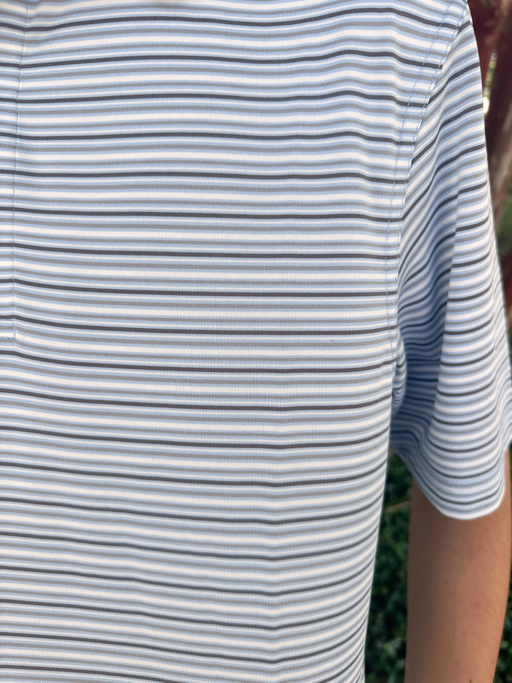 SSCO Men’s F26 Riverbend Stripe Polo - Sweet Water