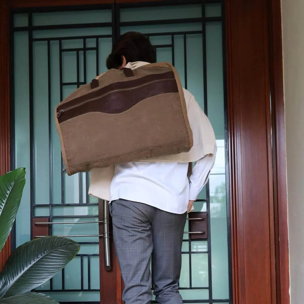 Mission Mercantile Campaign Waxed Canvas Garment Bag