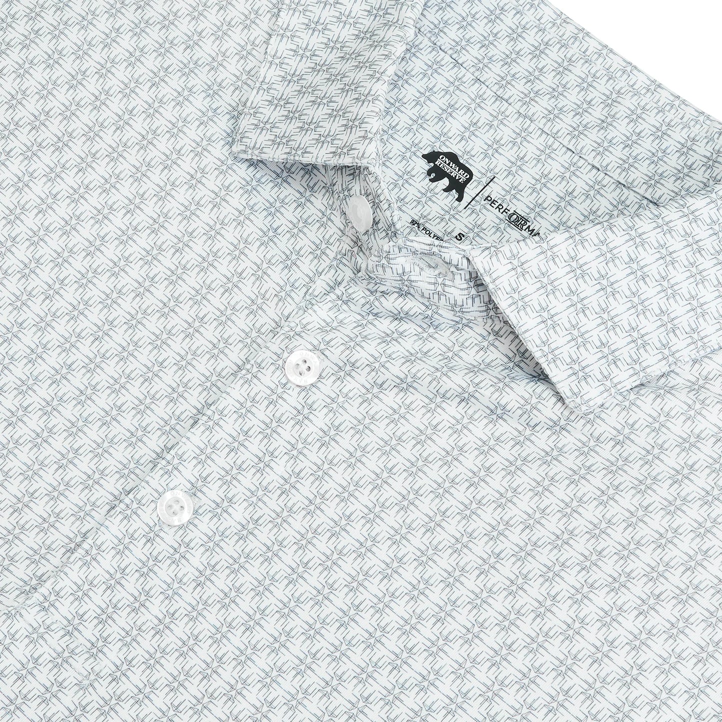 Onward Reserve Tents Printed Performance Polo - White