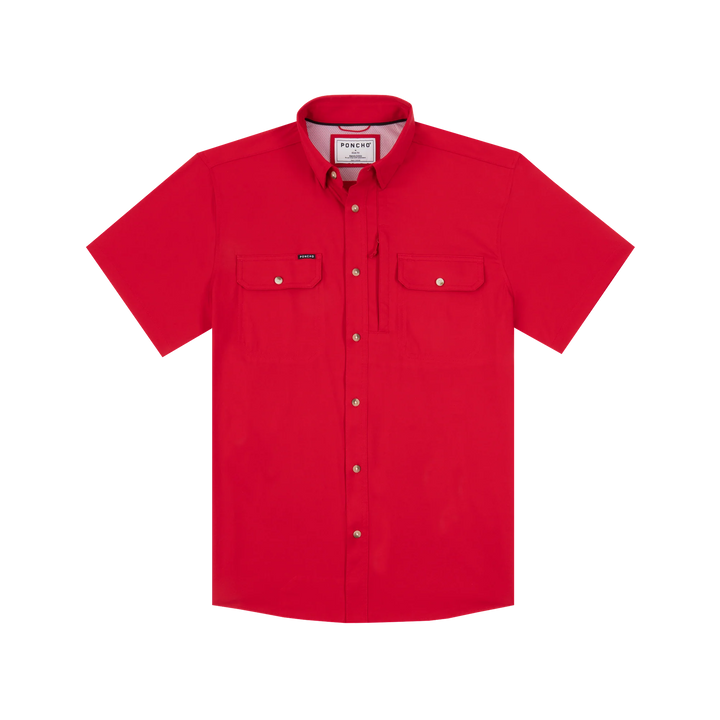 Poncho Men’s “The Gameday” S/S Regular Shirt - Red