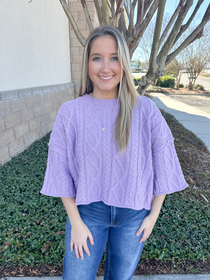 Karlen Sweater Top - Lavender