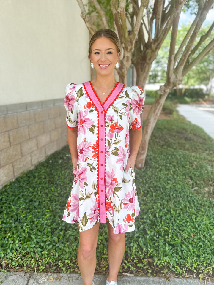 Posi Scalloped Floral Dress