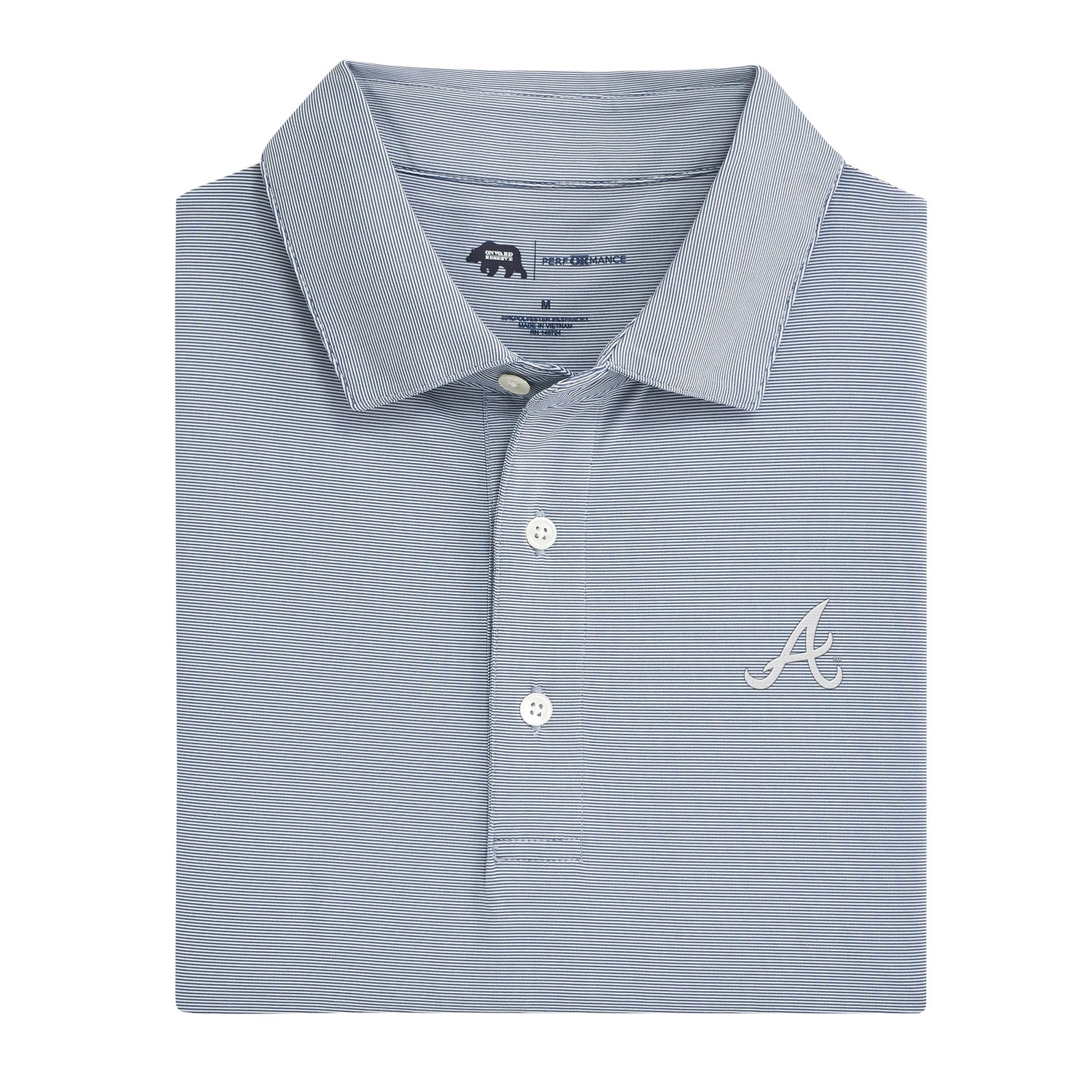 braves dress shirt Atlanta Braves Long Sleeve Spread Collar Dress Shirt | Women | Elemental Grey/White | XXXL