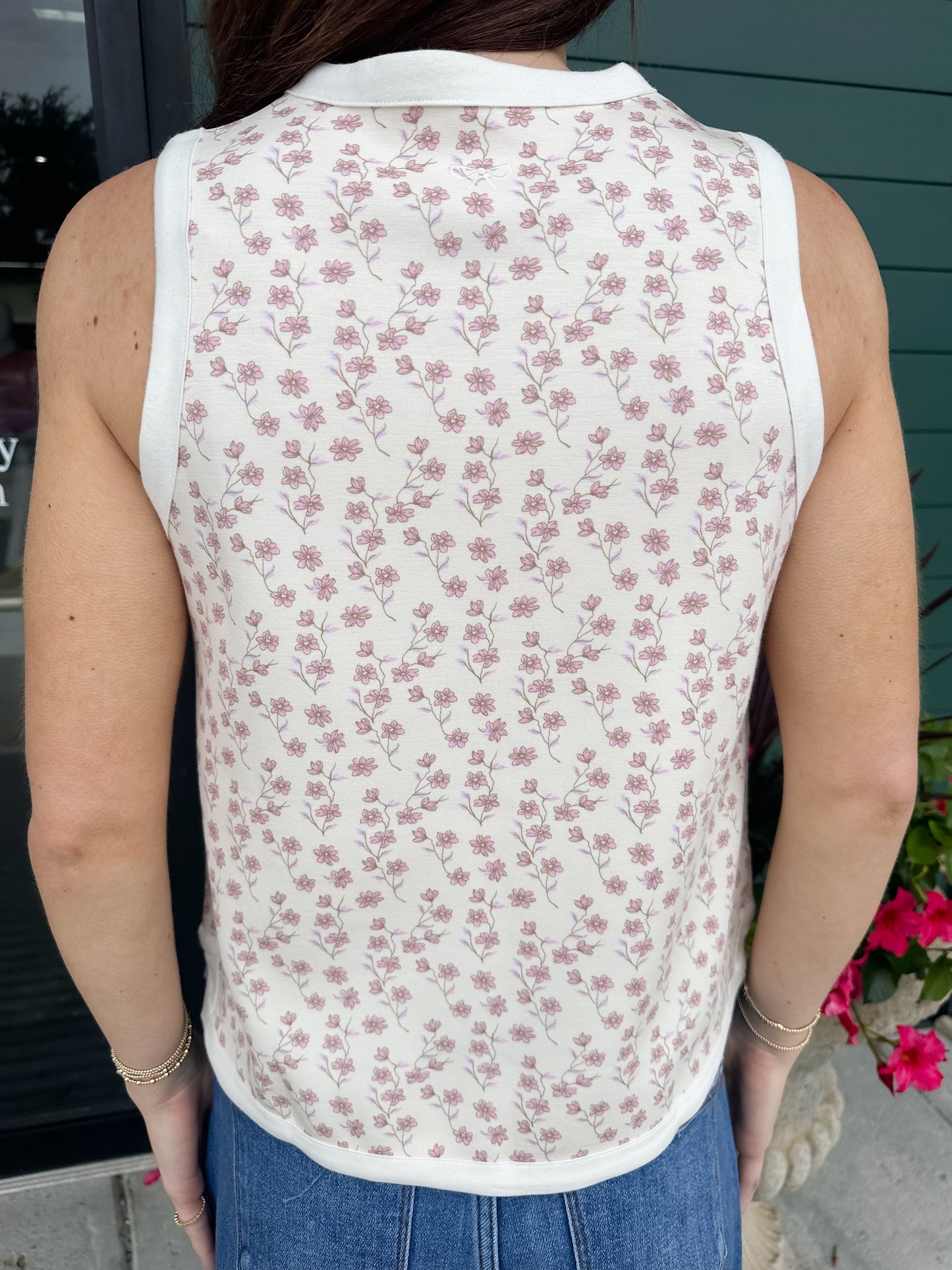 Susie Printed Tank Top - Blush Flower