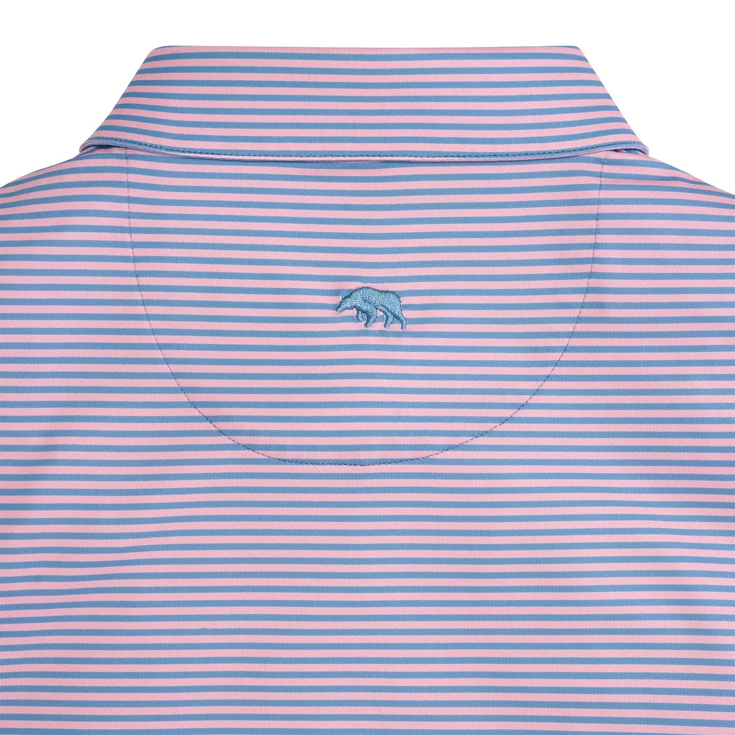 Onward Reserve Echo Stripe Performance Polo - Powder Pink