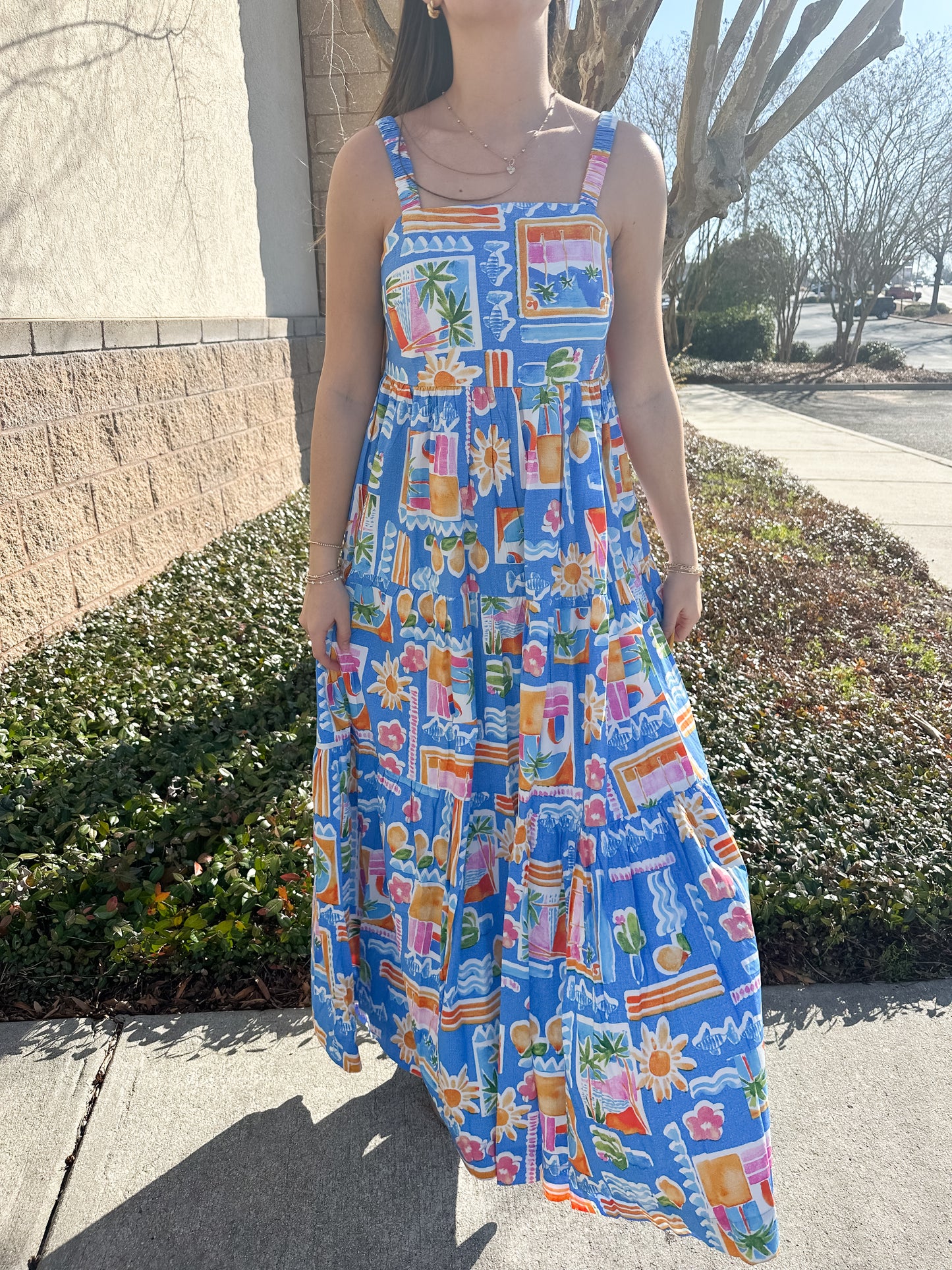 Santorini Scoop Back Dress