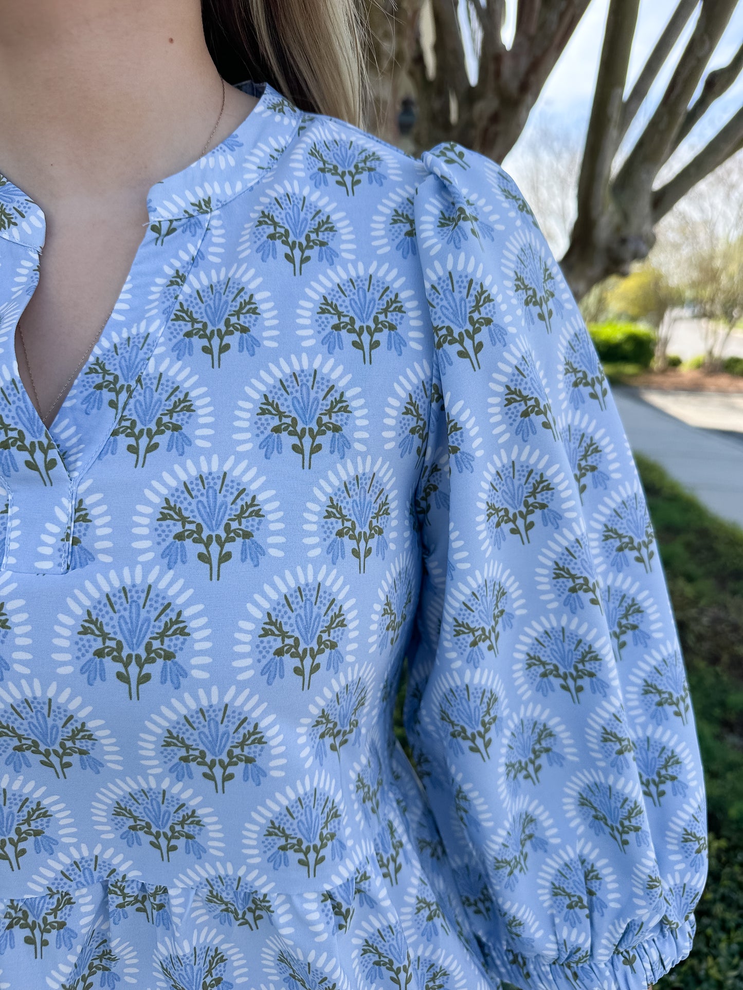 Cooper Dress - Botanical Blooms Blue