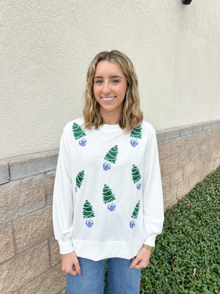 MS Lakelyn Sweatshirt - Blue Trees